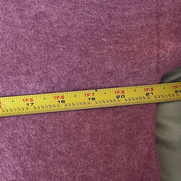 COS Women's Purple Wool Alpaca Blend V-Neck Long Sleeve Sweater Size Large - Picture 7 of 9